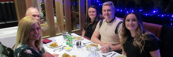 Family meal at Spice